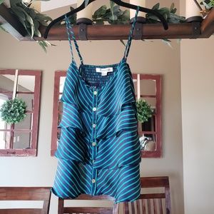 Forever 21 Striped Tiered Camisole Tank Top